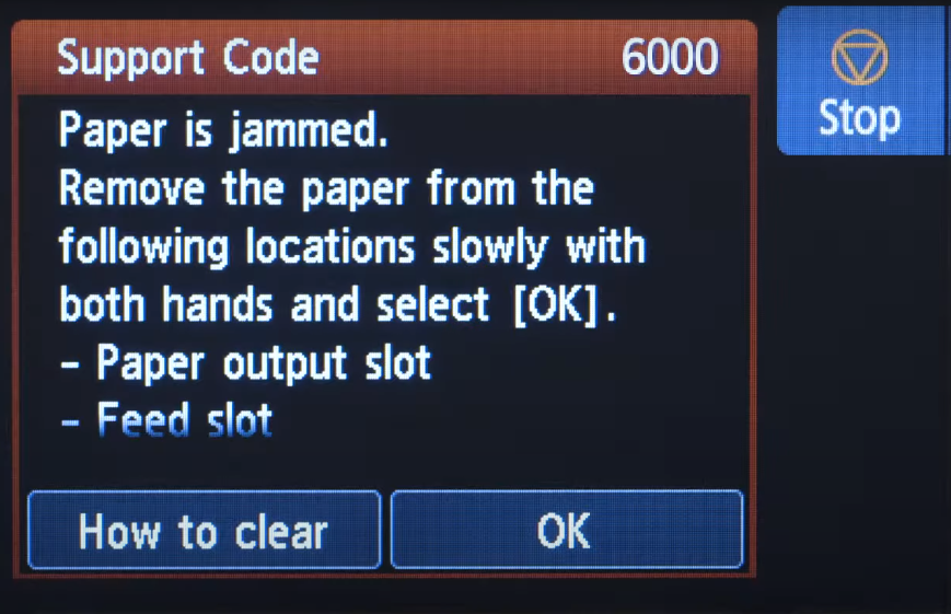 Canon Printer Error 6000