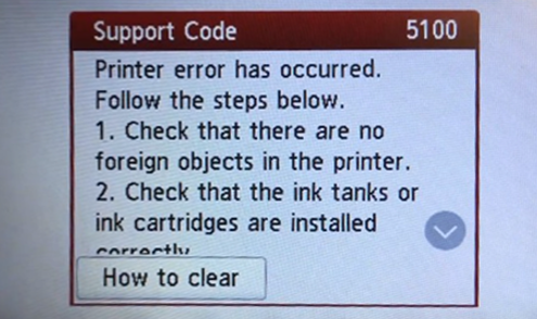 Understanding Canon Printer Error 5100