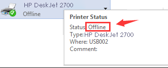 Common Causes for HP DeskJet 2700 Offline Status